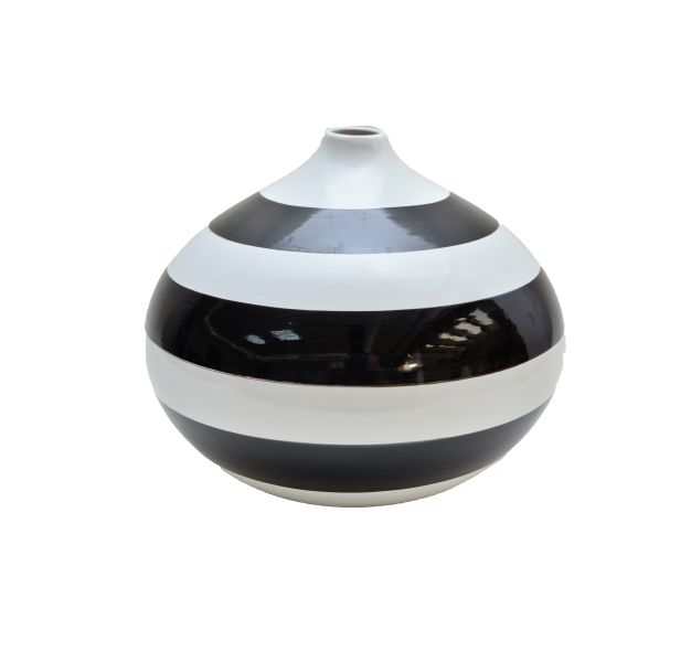 Vaso Listrado branco e preto